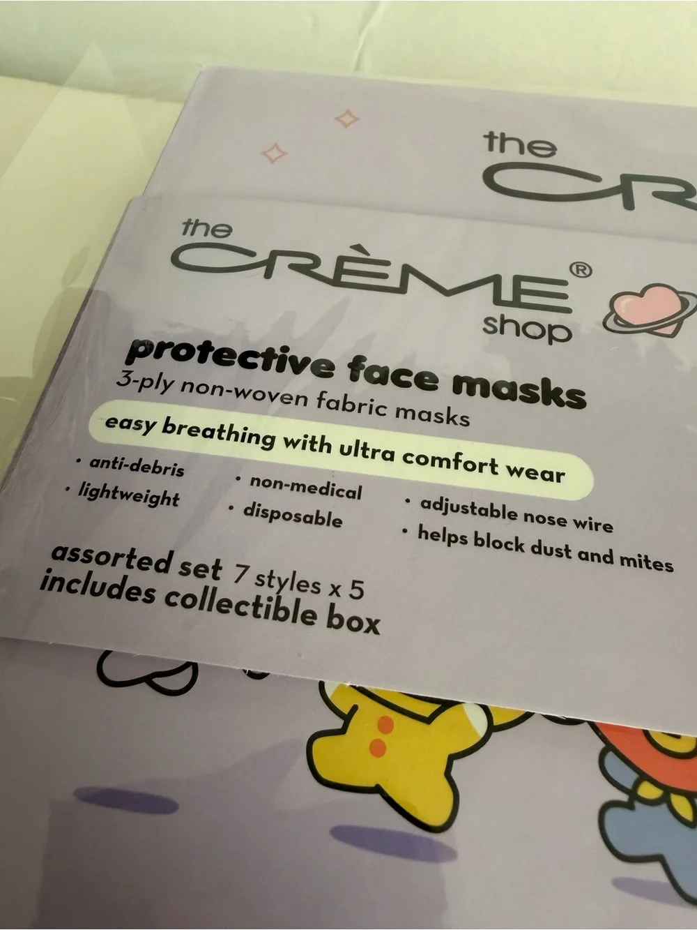 The Crème Shop x BT21 Limited Edition Protective Face Masks 35 Count Collectible